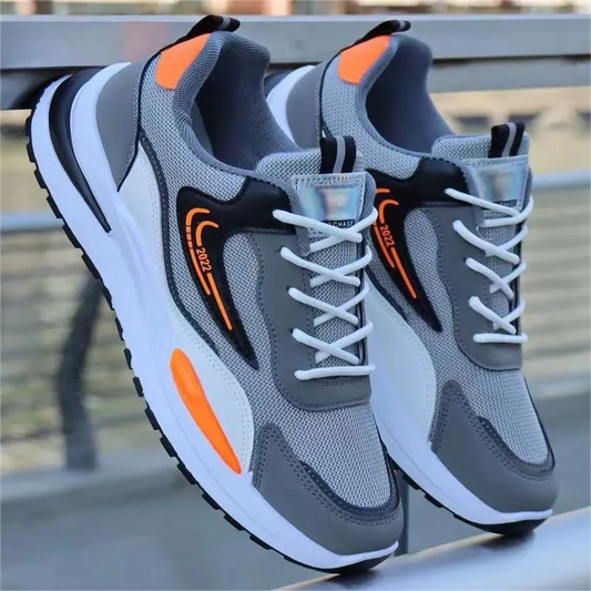 2026 Custom New Design Men's Sneakers Fashion Trend Sporty Walking Running Breathable Comfort Flexible Mesh Lining Lace-up Shoes