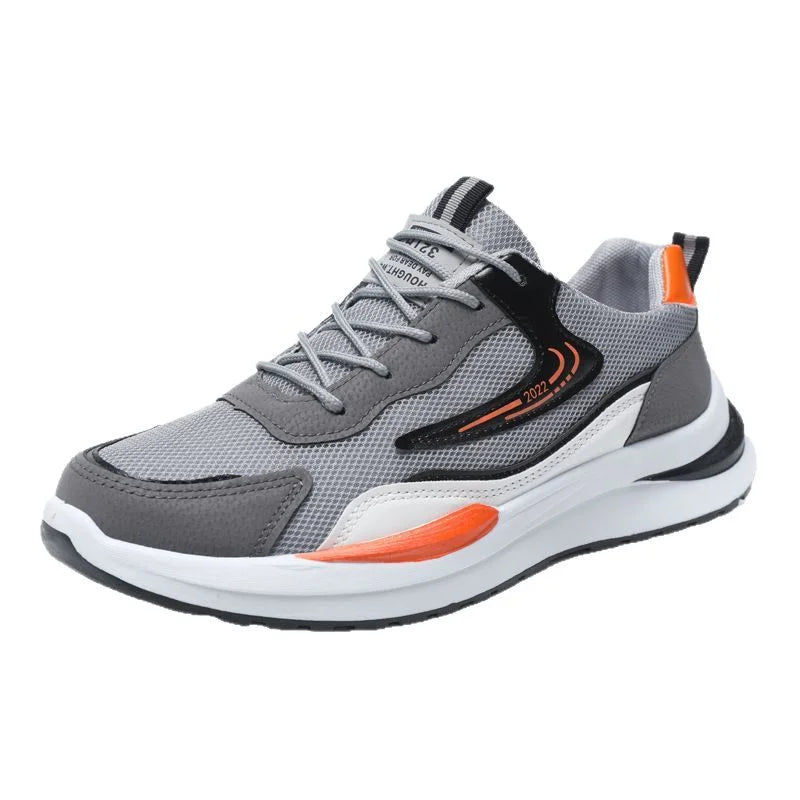 2026 Custom New Design Men's Sneakers Fashion Trend Sporty Walking Running Breathable Comfort Flexible Mesh Lining Lace-up Shoes