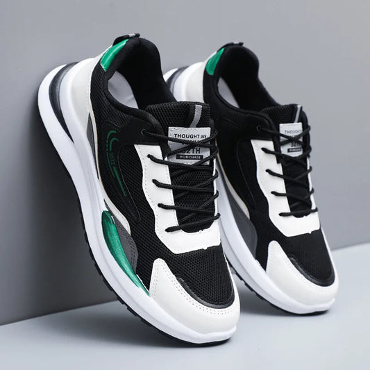 2026 Custom New Design Men's Sneakers Fashion Trend Sporty Walking Running Breathable Comfort Flexible Mesh Lining Lace-up Shoes