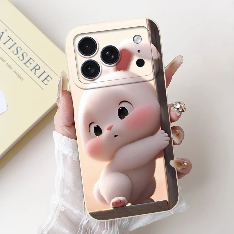 For iPhone 17 Pro Case Silicone Luxury Flowers Cute Kawaii Funny Painted Cover For iP 17 Pro Phone Case A3256 A3522 A3523 A3524