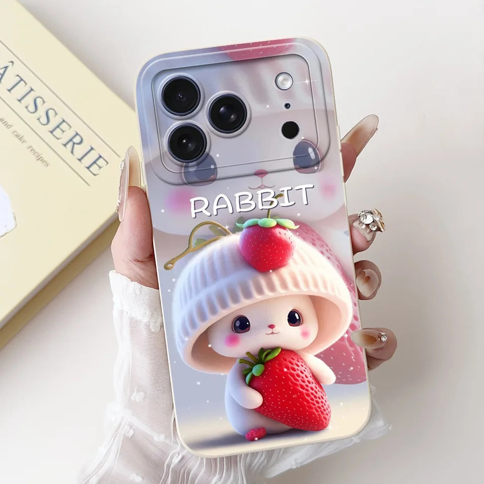 For iPhone 17 Pro Case Silicone Luxury Flowers Cute Kawaii Funny Painted Cover For iP 17 Pro Phone Case A3256 A3522 A3523 A3524