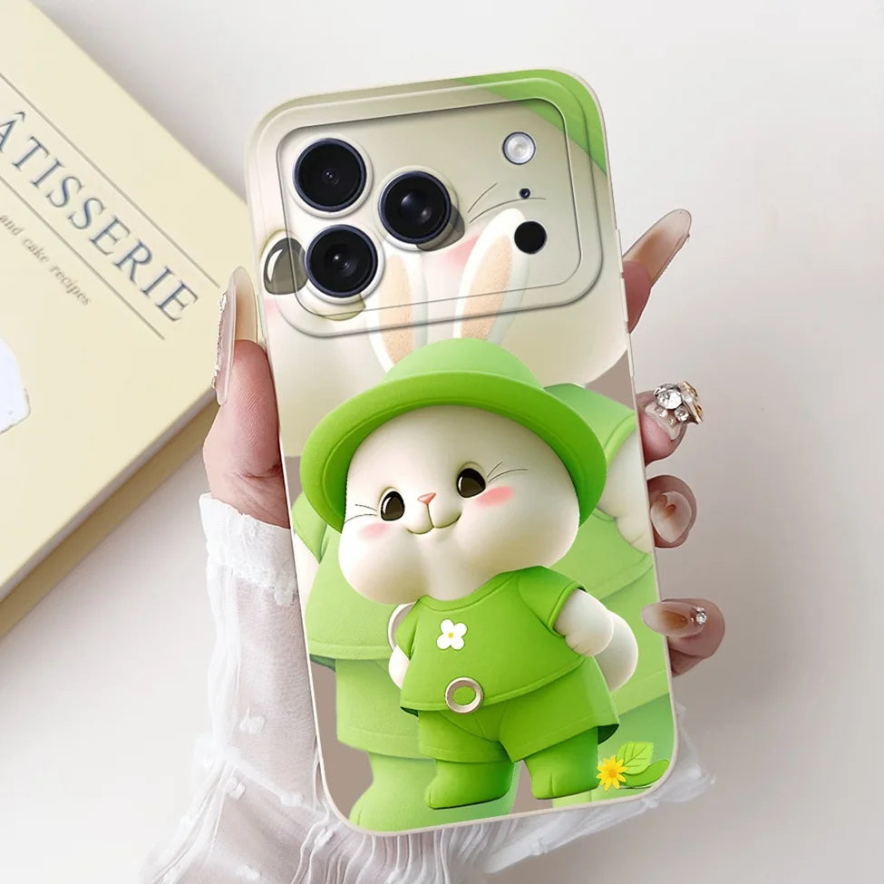 For iPhone 17 Pro Case Silicone Luxury Flowers Cute Kawaii Funny Painted Cover For iP 17 Pro Phone Case A3256 A3522 A3523 A3524