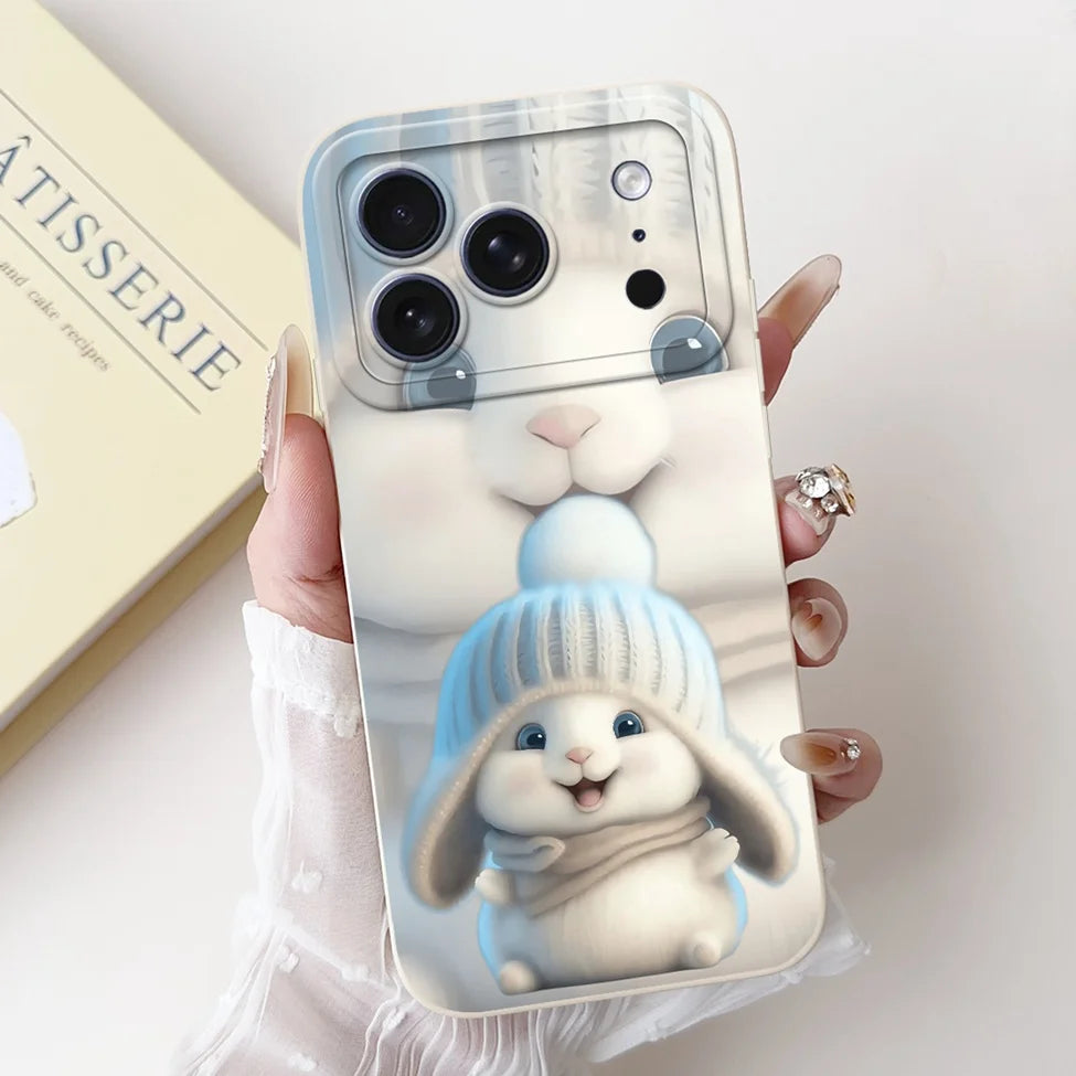 For iPhone 17 Pro Case Silicone Luxury Flowers Cute Kawaii Funny Painted Cover For iP 17 Pro Phone Case A3256 A3522 A3523 A3524